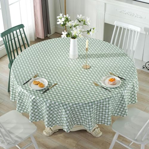 Nappe en PVC table ronde essuyable propre et imperméable pour une table circulaire impeccable - 5
