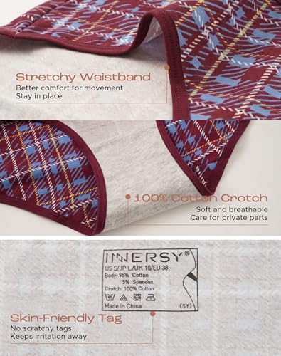 Image of INNERSY Womens Underwear Cotton Hipster Panties Regular & Plus Size 6-Pack