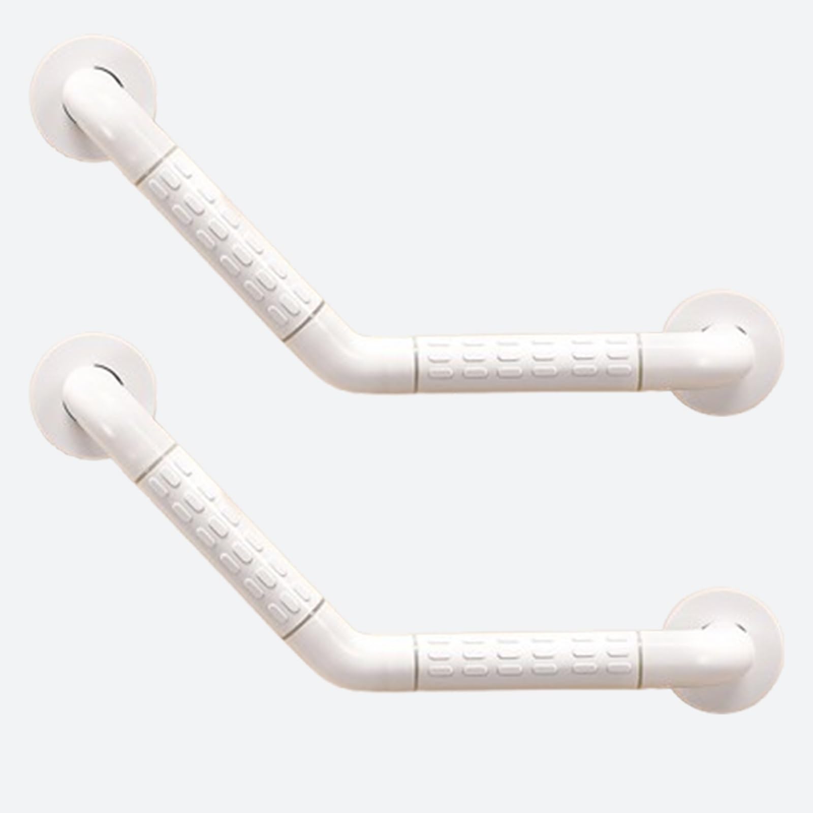 Yajuer White Knurled Anti-Slip Bathroom Shower Grab Bars For Seniors, Safety Handicap Grab Bars For Shower, Indoor/Outdoor Auxiliary Handle(,45Cm)