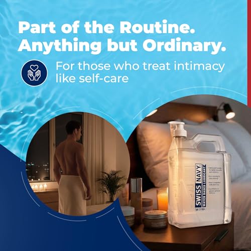 Image of Swiss Navy Premium Water-Based Lubricant - 128 oz | Lubricating Gel for Men, Women & Couples - Toy Safe - Non-Staining Formula - Compatible with Latex & Condoms