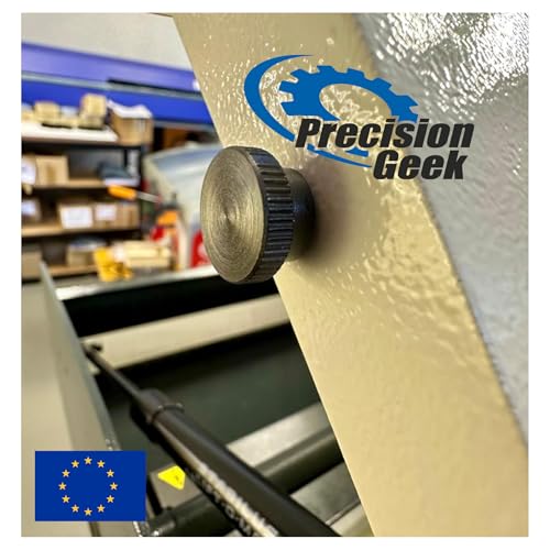 Precisiongeek Schwarz Stahl, Schwarzoxid Ansatzschraube Rändelschrauben M8 x 19mm (4 Stück)