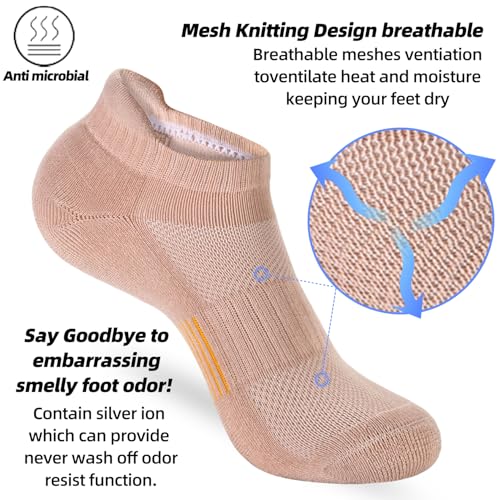 Image of ATBITER Women's Ankle Socks Cushioned Running Athletic No Show Socks-6Pairs