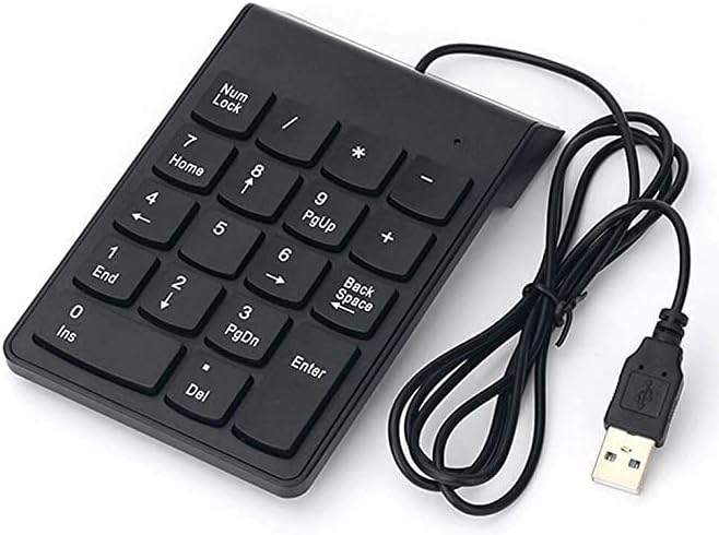 USB 2.0 Wired Numeric Keypad Slim Mini Number Pad Digital Keyboard 18 Keys Numpad for iMac/Mac Pro/MacBook/MacBook Air/Pro Laptop PC Notebook Desktop.