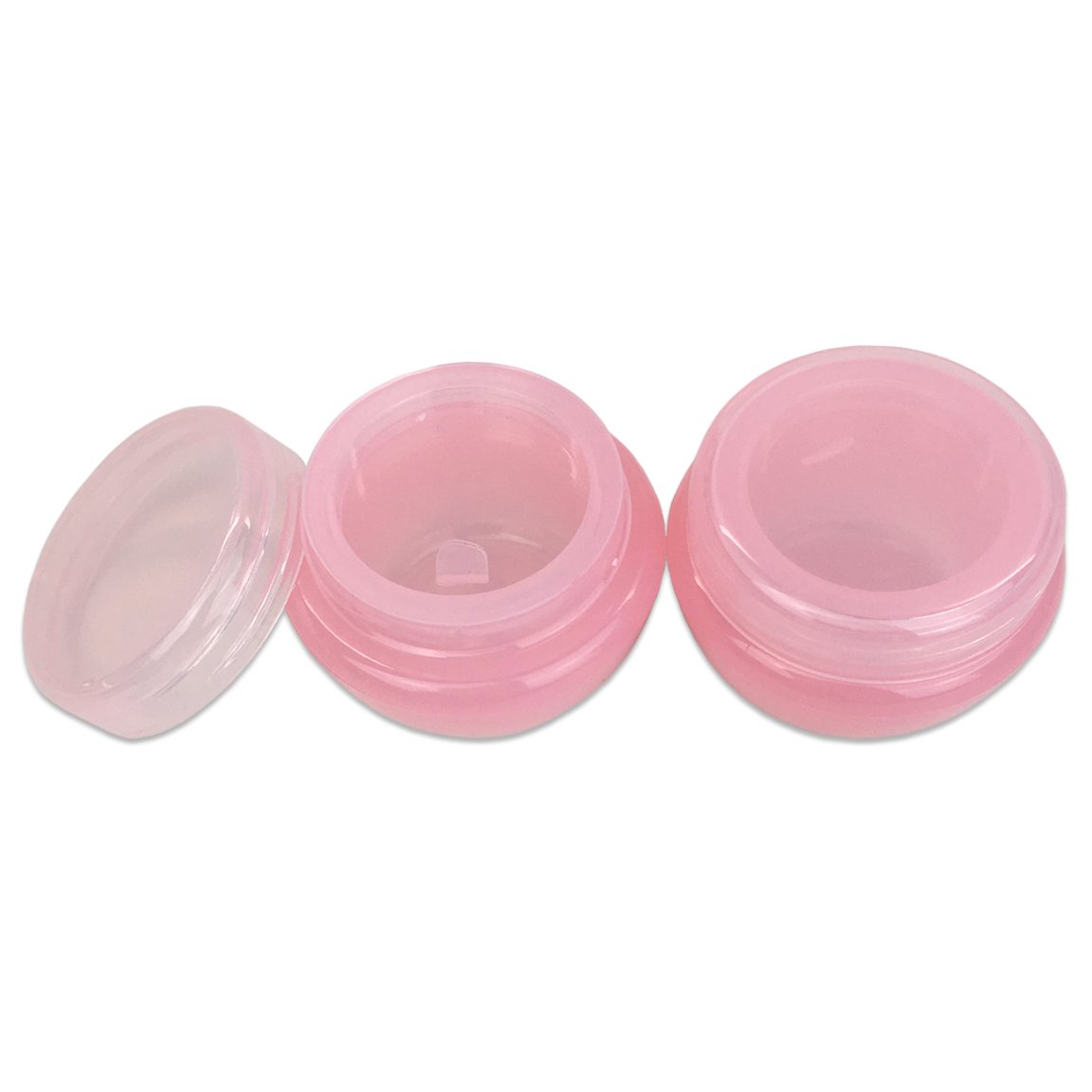 Beauticom® 10G/10ML Frosted Container Jars with Inner Liner for Scrubs, Oils, Salves, Creams, Lotions, Makeup Cosmetics, Nail Accessories, Beauty Aids - BPA Free (72 Pieces, Pink) 2