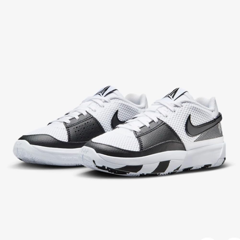 Nike Ja 1 Big Kids' Basketball Shoes (DX2294-102, White/Black-White) Size 1