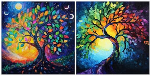 Kit Complet Diamond Painting Adultes L'Arbre du Monde - Cadeau Idéal d'Arts Créatifs 5D
