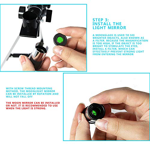 Telescópio monocular vxiong, telescópio para iniciantes, grande angular, ótimo para explorar o espaç