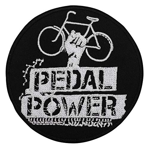Parche bordado para coser o planchar con diseño de ciclista de Padal Power