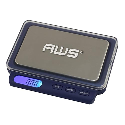 AMERICAN WEIGH SCALES Card Series - Báscula de peso de bolsillo de alta precisión, 600 x 0.00 oz (azul) disponible en Yaxa El Salvador