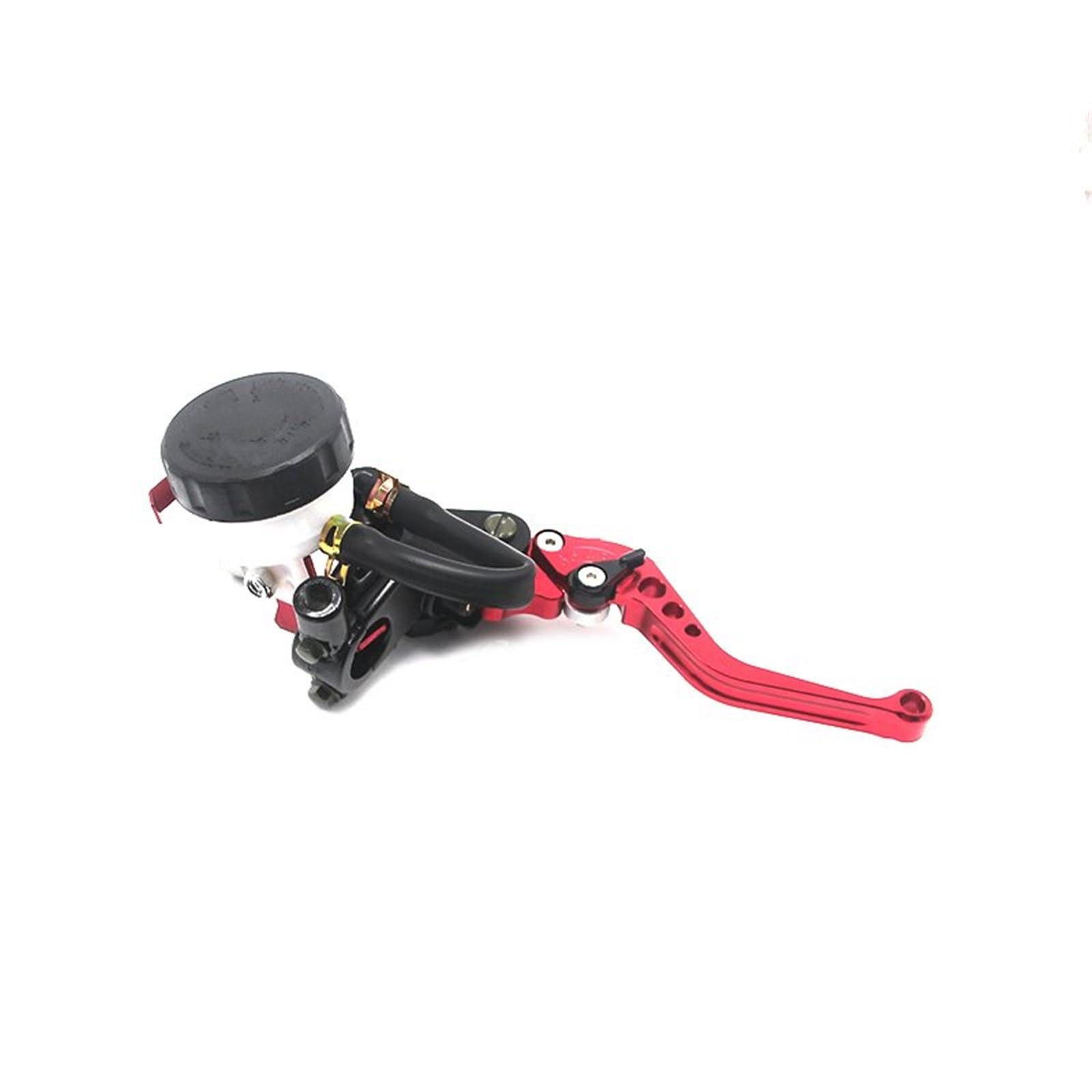 TINGYUS Motorbike Brake Lever 7/8" 22mm Motorcycle Brake Universal CNC Clutch Levers Master Cylinder Reservoir Set(Red Right)