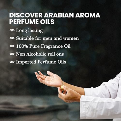 Image of Arabian Aroma Bin Saikh Attar | Luxurious Saffron, Rose & Oud Attar for Men Long Lasting Smell | Oil-Based 100% Perfume for Men | Roll On Itra Perfume | Ittar for Men (6ml)