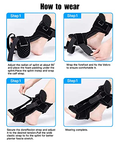 Plantar Fasciitis Night Splint , Upgraded Multi Adjustable Ankle Brace Foot Drop Orthotic Brace For Plantar Fasciitis Relief, Achilles Tendonitis And Foot Drop Support For Women, Men #TOP7