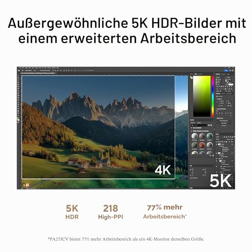 ASUS ProArt PA27JCV 27 Zoll 5K DCI-P3 USB-C Monitor für Mac – Ansicht 2