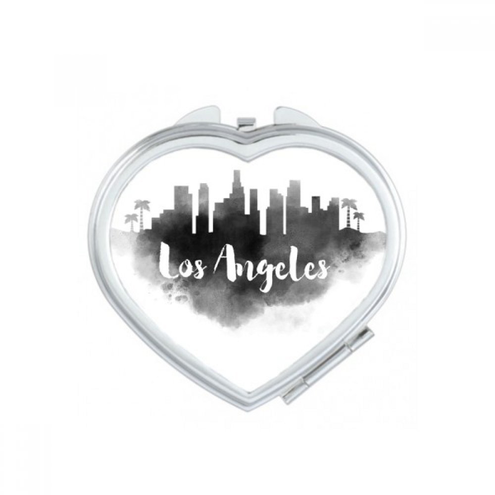 Miroir compact maquillage double face : visuel Los Angeles et haute netteté pour retouches