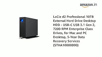 未開封未使用　LACIE d2 professional 10TB LaCie d2 Professional 10TB External Hard Drive Desktop HDD - USB-C