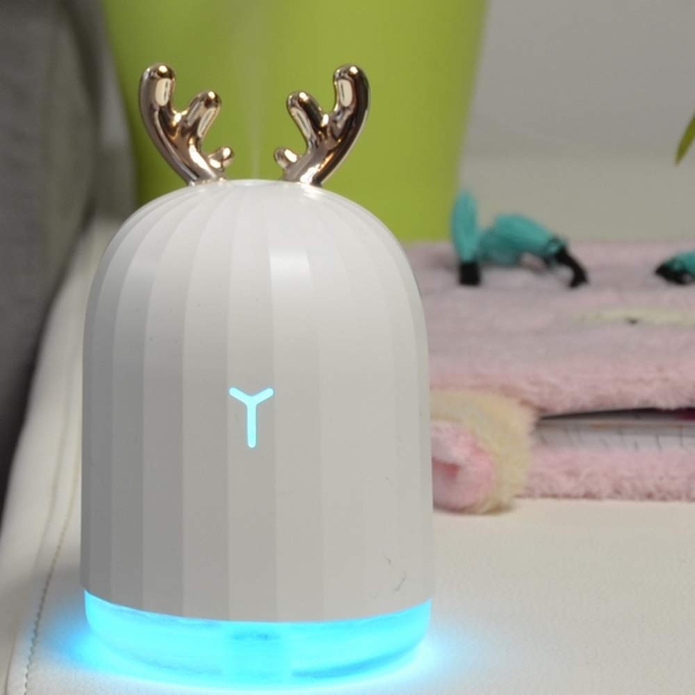 Zen'Aroma Difusor eléctrico de Perfume para casa Lilou – Difusor ultrasónico de Aceite Esencial aromaterapia – Humidificador USB – 2 Modos de difusión – Apagado automático – Iluminación LED Colorida