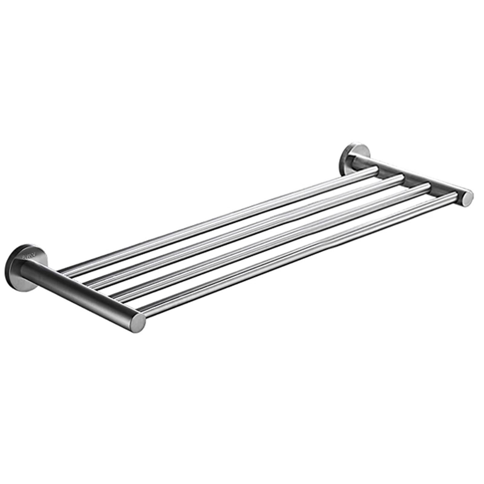 LMYSXAOZ Multi-Function Towel Shelf Large Bar Rails 50cm-120cm Wall Mounted Rack for Bathroom Hardware and Kitchen-Screws Mounting (Size : 70cm)