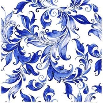Rollo Papel de Arroz Cadence Flores Azules 60x60cm