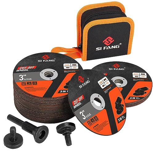 SI FANG 25 pièces Meule à tronçonner de 7,6 cm avec mandrin de montage de 6,35 mm pour meuleuse,...