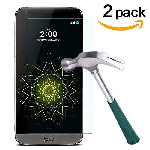 [2 Pack] LG G5 Screen Protector, NOKEA [Tempered Glass] with [9H Hardness] [Crystal Clear] [Easy Bubble-Free Installation] [Scratch Resist] (for LG G5)