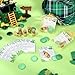 Leitee 24 Set St. Patrick's Day Leprechaun Trap Kit 48 Shamrock Coins 24 Leprechaun Letter 24 Mini Lucky Gold Glitter Bottle DIY Leprechaun Trap Crafts Kit for St. Patrick's Day Party Decorations
