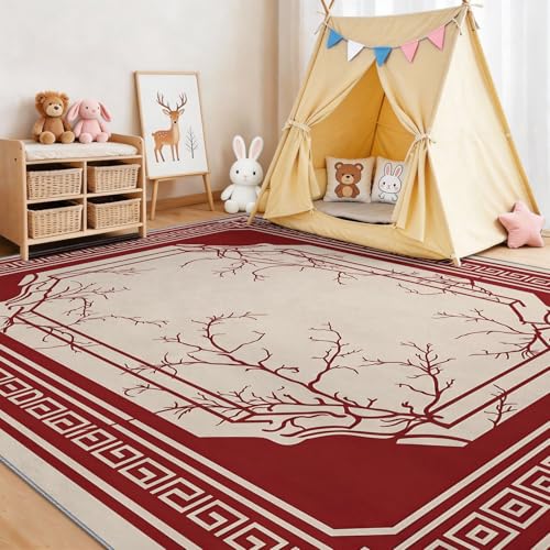 Tapis 160 x 230 cm classique art déco luxe marbre lavable doux - 3