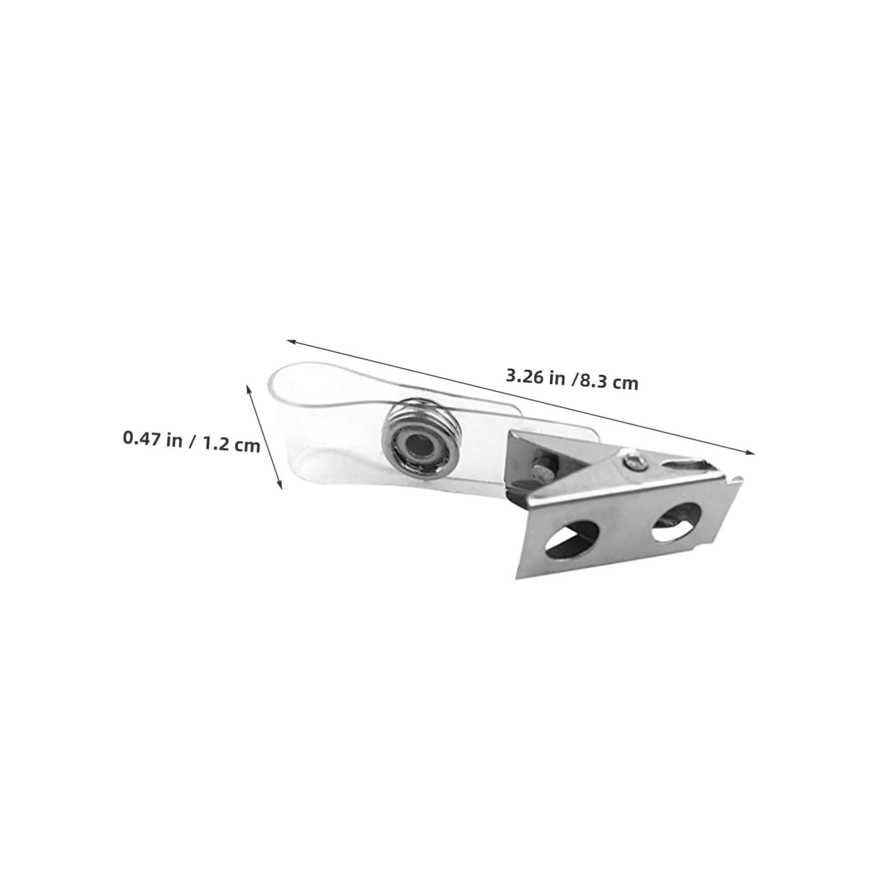 VILLCASE 250pièces Clip Métal pour Badge avec Sangle Clips Métal pour Étiquette Nominative pour Carte Identité Porte-badges Légers pour Événement Professionnel et Usage Quotidien