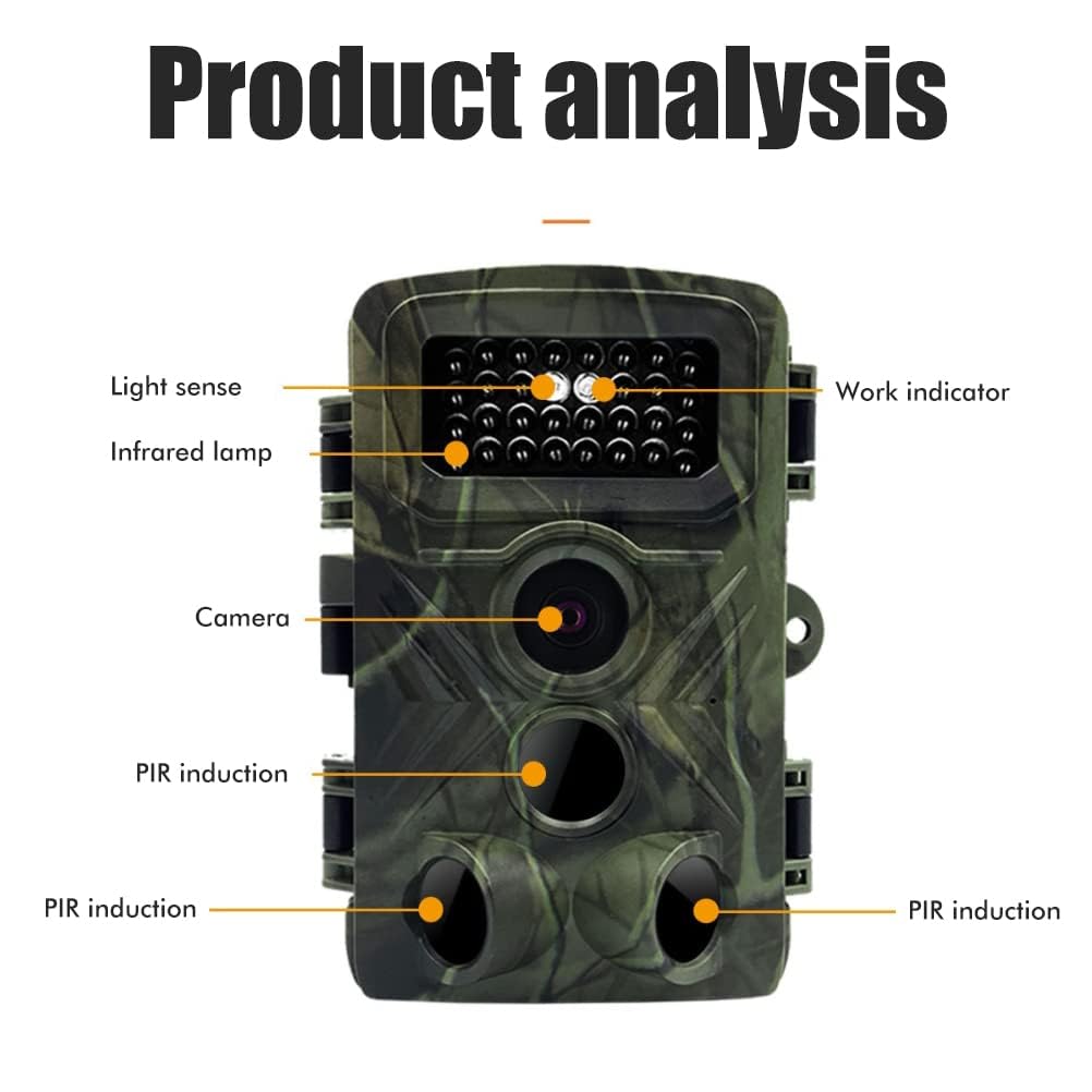 zalati Caméra de chasse PR3000 36 MP 1080p étanche IP66 infrarouge pour le jardin et la chasse