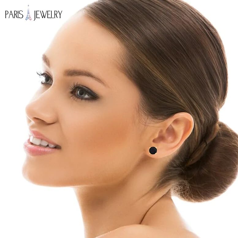 1/4 Ct Black Diamond Stud Earrings in 14k Yellow Gold Round Cut Push Back Earrings for Men and Women, Classic 4 Prong Setting, Versatile Diamond Studs for Any Occasion4