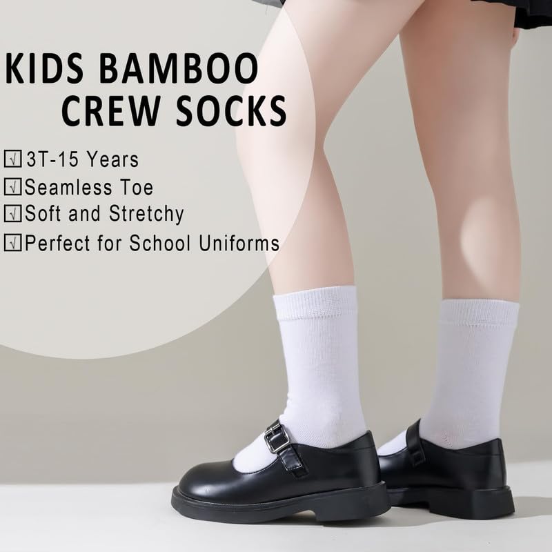 Image of Boys & Girls Calf Length Solid School Socks (Pack of 3 Pairs)