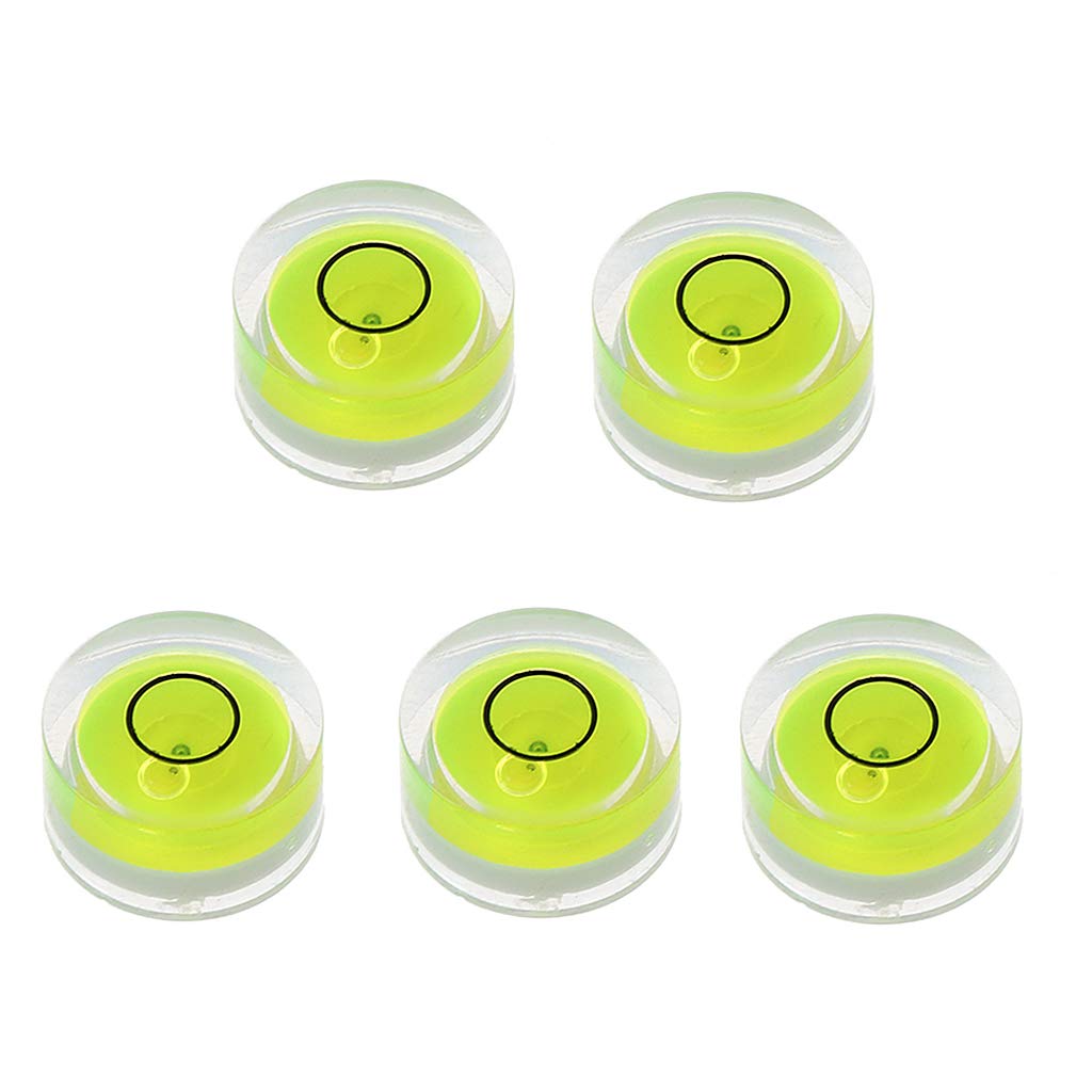 Pack of 5 Multifunctional Round Spirit Level for Tripod Phonograph Turntable Photo Equipment Easy to Use Durable Magnet
