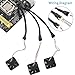 PWM Fan Splitter Cable 10 inches, 3 Pack, Black, 3 Way 4 Pin PC Fan Extension Cable, CA PWM Fan Extension Cable, for Computer ATX Case 4-Pin/3-Pin Cooling Fan Cable