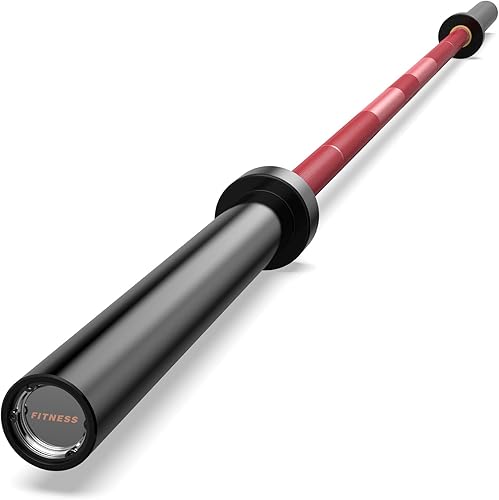 Miniatura 13 de Barra olímpica, barra de peso de 2 pulgadas para prensa de banco, barra olímpica de 7 pies/6.5 pies, alta capacidad de 1000 libras/1500 libras,