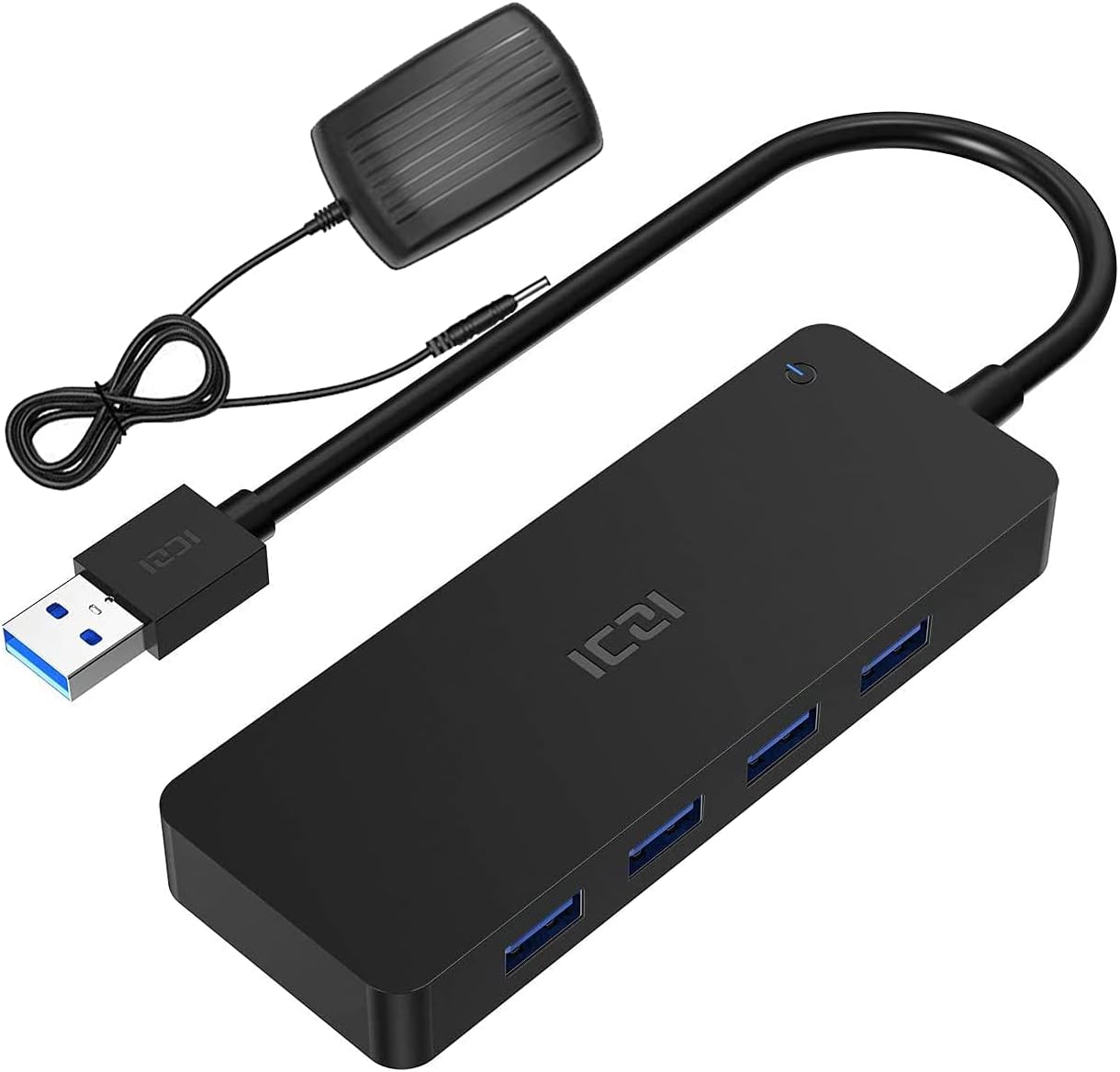 USB 3.0 Hub Powered, ICZI Ultra Slim 8 in 1 Transfer Data Expander