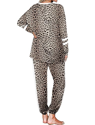 Image of Aloodor Sweatsuit for Women 2 Piece Outfits for Womens Crewneck Sweatshirts Pullover