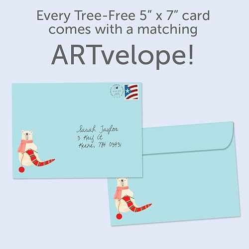 Miniatura 2 de Tree-Free Greetings Paquete de 10 unidades con sobres a juego, respetuoso con el medio ambiente, fabricado en Estados Unidos, 100% papel reciclado,
