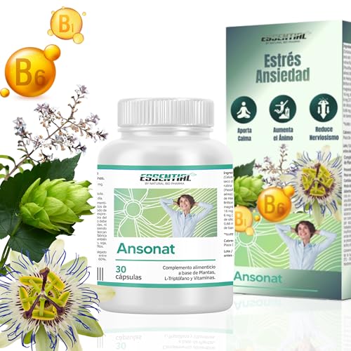 Pastillas para Dormir. Reductor de Ansiedad. Antiestrés. Ayuda Dejar de Fumar. Triptófano, Pasiflora