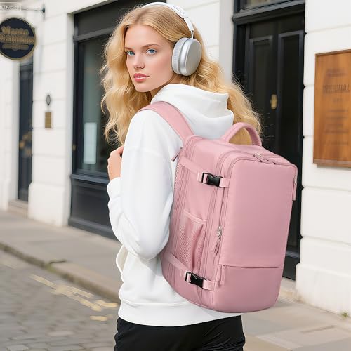 Image of Sinaliy Large Travel Backpack for Women, 40L Carry On Backpack, 17 Inch Laptop Waterproof Backpack, College Bookbag, Backpack for Women, as Person Item Flight Approved