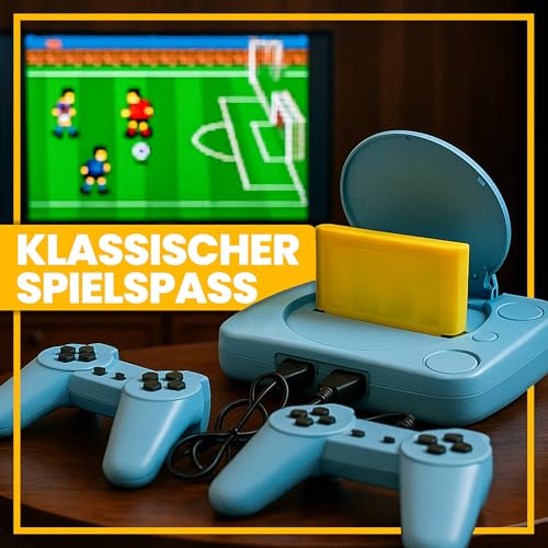 Retoo Retro Spielekonsole, Videospielkonsole, Game Konsole | RCA Plug & Play mit 2 Controllern, Spiel Pistole und 16 Spielen für TV | Spiele für Kinder, Familien & Erwachsene | Klassische Videospiele