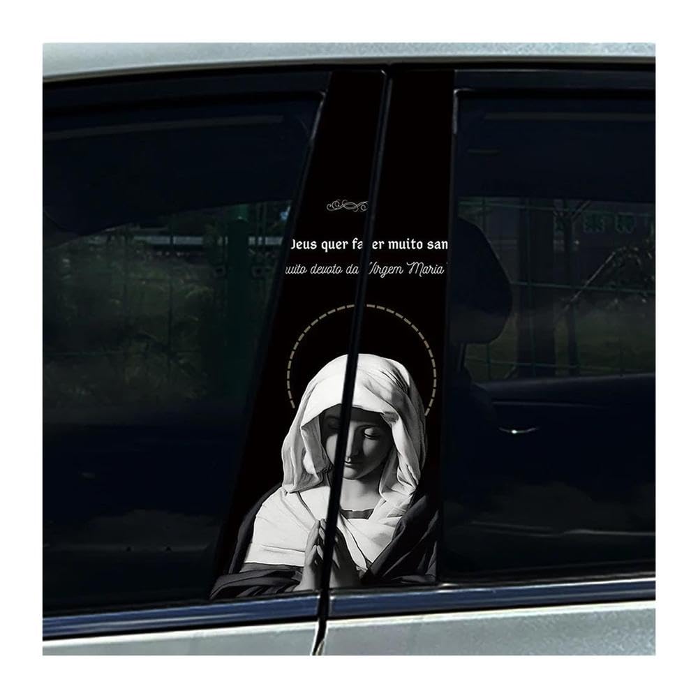 Body Parts 2pcs Nun Sister Car Center Pillar Sticker Protective Film(F)