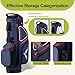 GoHimal 14 Way Golf Stand Bag, Golf Bags for Men with Stand, Top Dividers Ergonomic with 10 Pockets Golf Club Bags, Navy Blue