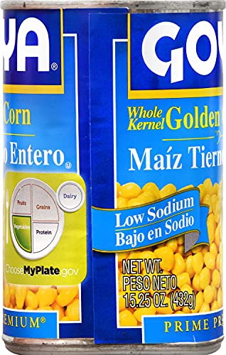 Goya Foods Low Sodium Whole Kernel Golden Corn, 15.25 Ounce (Pack of 24) - Thumbnail 5