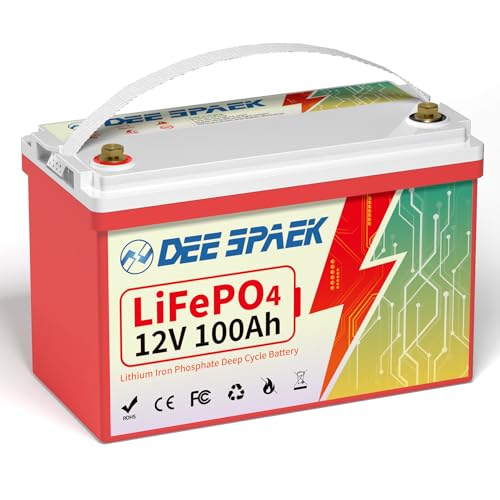 Batería de 12V 100 Ah LiFePO4, 100A BMS, batería de litio recargable hasta 7000 veces de ciclo profundo, para sistema solar, RV, barco, hogar, camper