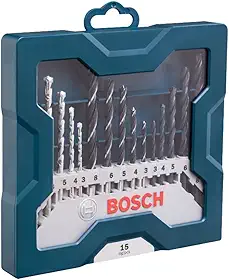 Bosch Jogo brocas alvenaria/metal/Madeira Mini X-line 15 peças
