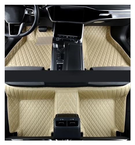 Tapis sol voiture Hyundai I40 2011-2019 coussinets pieds beige en cuir