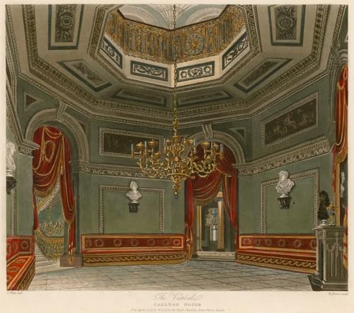 Toile murale abstraite salon affiche Carlton House Londres Charles Wild 60x90