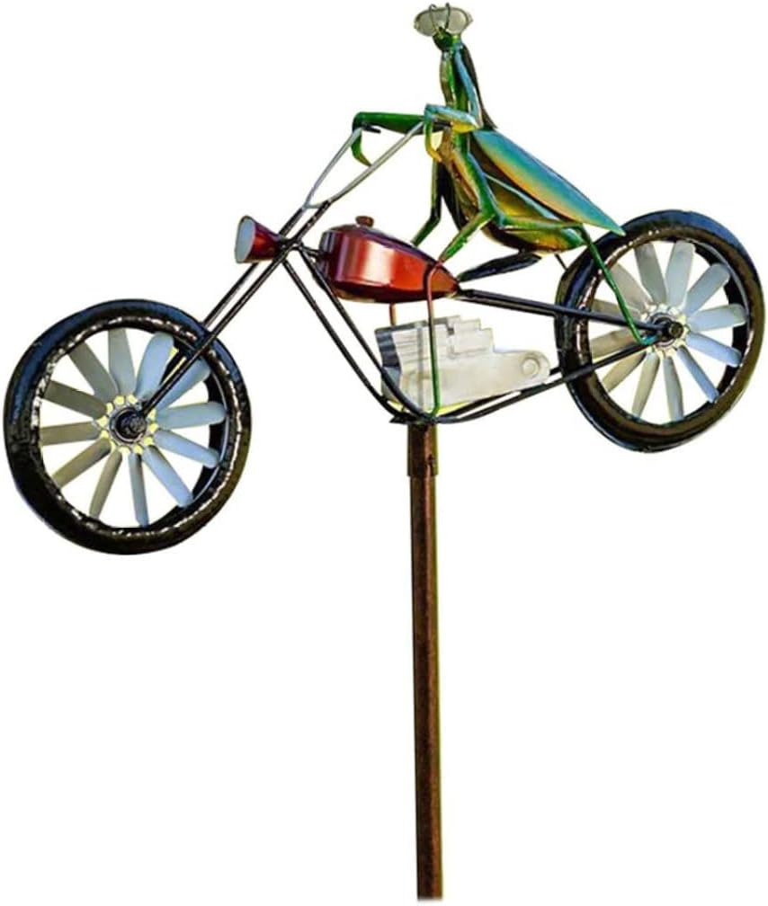 Vintage Bicycle Metal Wind Spinner- Metal Funny Frog Riding Vintage Bicycle Wind Sculptures, Cute Animal Kinetic Spinners Metal Pinwheel, Garden Sculptures for Yard and Garden Decor (C)