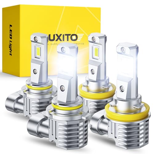Image of AUXITO 9005 H11 LED Light Bulbs HB3 H8 H9 Bulbs, 100000LM Ultra-Bright, Plug N Play, Long Lifespan, No Flicker, 99% Compatibility, 4PCS