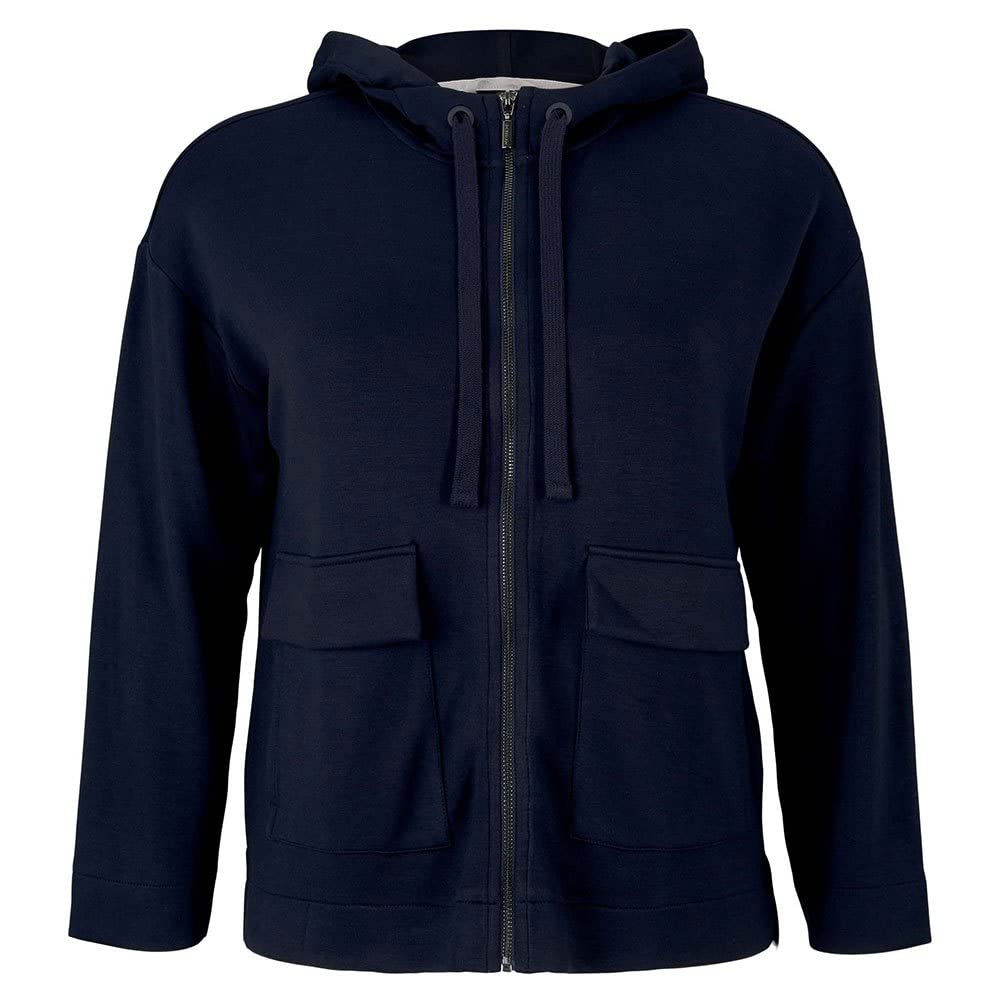 TOM TAILOR Damen Plussize Boxy Fit Sweatjacke mit Kapuze