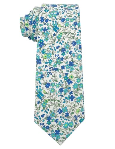 Image of Kebocis Mens Skinny Cotton Floral Tie for Men